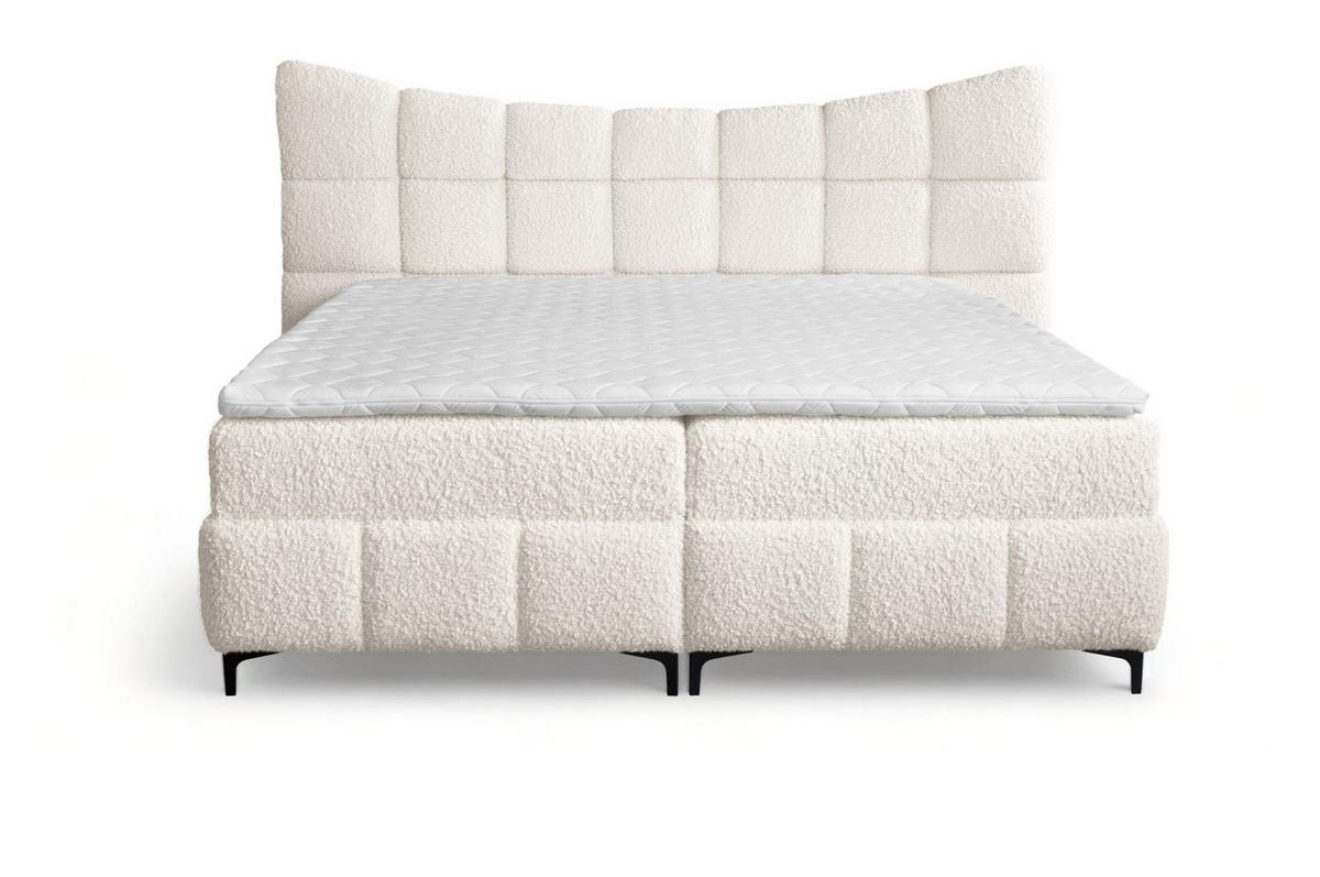 BOXBETT Nova In Rolf - Creme, Holzwerkstoff/Textil (180/200cm) - Fun Möbel