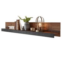 WANDBOARD Old Used Wood Shabby Design mit grau, Wandregal, 153 x 23 cm - Braun/Grau, Holzwerkstoff (153/23/18cm) - Furn.Design