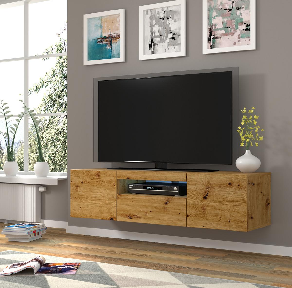 TV LOWBOARD Artisan Eiche 150/42/37 - Eiche Artisan, Holzwerkstoff (150/42/37cm) - RAUMHIRSCH FURNITURE