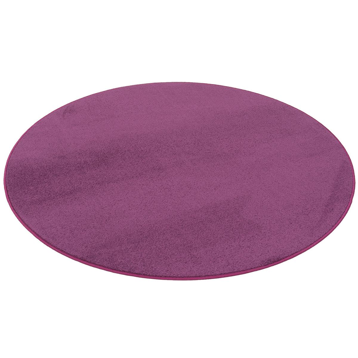 TREND VELOURS TEPPICH JOY RUND - Lila, Textil (100/100cm) - Snapstyle