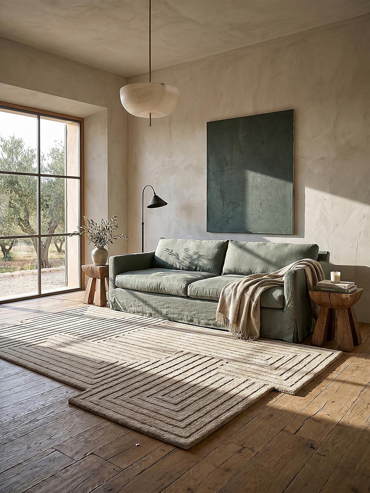 WOLLTEPPICH LEVEN, geometrisch, Natur, 200 x 290 cm - Beige, Textil (290/200cm) - KADIMA DESIGN