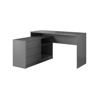 SCHREIBTISCH AURELIO 138,2x50,4x76 cm Bürotisch Computertisch, Graphitfarben - Graphitfarben, Holzwerkstoff (50.4/138.2/76cm) - MASSENO