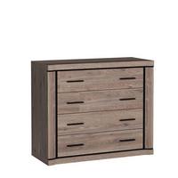 KOMMODE MALAGA 107/91/45cm mit 4 Schubladen Türen Braun - Braun, Holzwerkstoff (107/91/45cm) - MASSENO