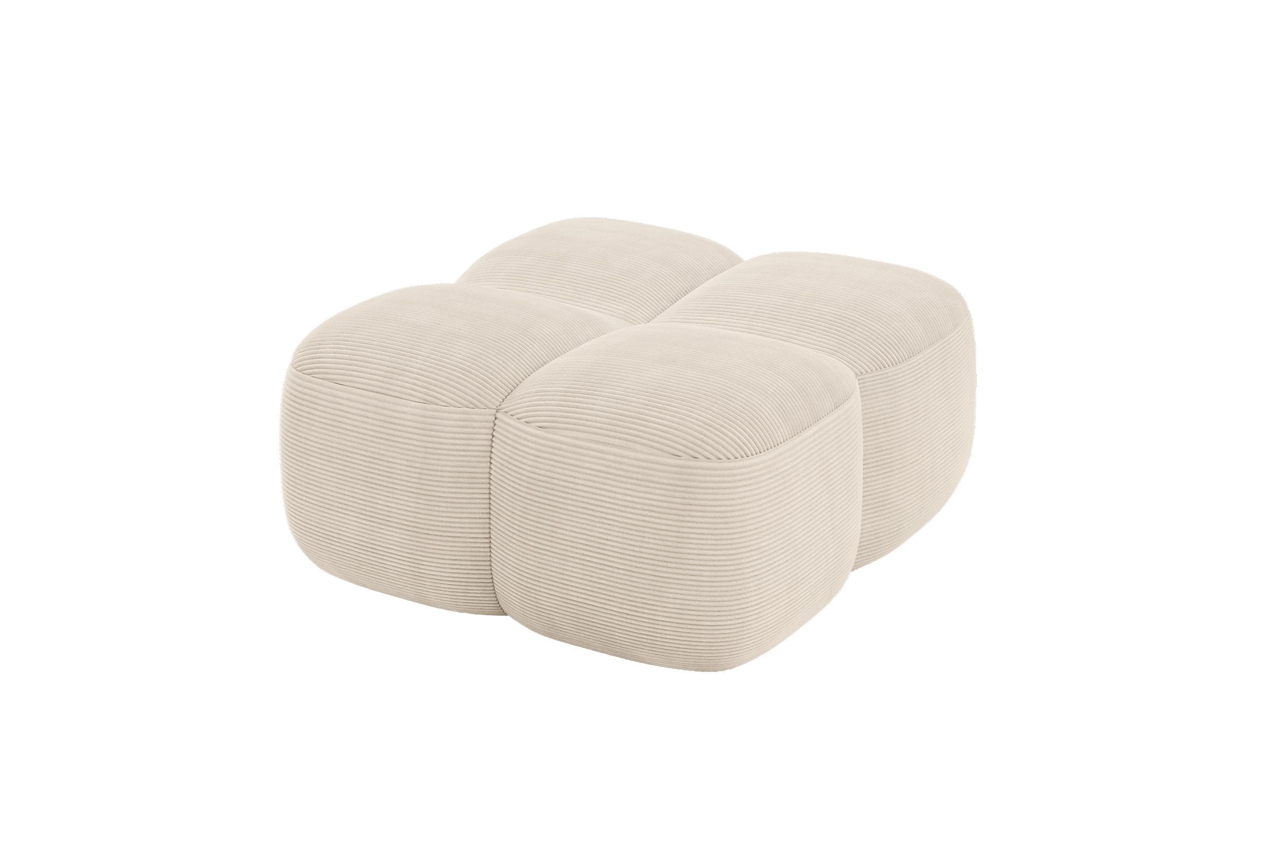 POUF Miko-Puf 90x90x45 cm Beige Cord Modular Sitzhocker - Schwarz/Grün, Holzwerkstoff/Kunststoff (90/43/90cm) - ALTDECOR