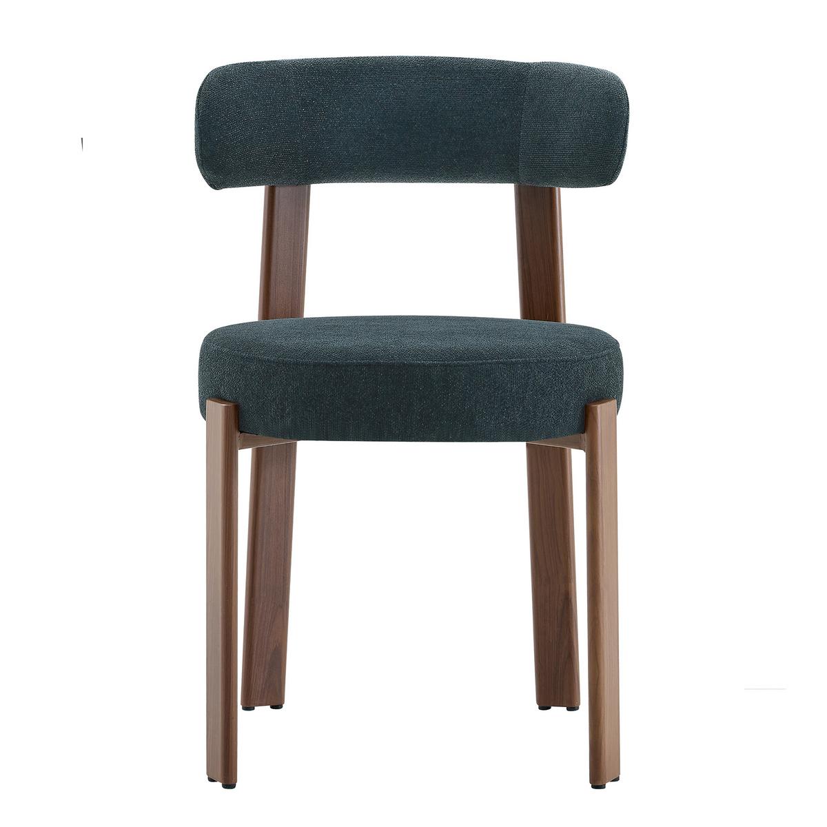 ESSZIMMERSTUHL 4ER-SET aus Stoff in Schwarz, mit ergonomischer Bügellehne - Schwarz, Textil (51.5/79/57cm) - Urban Meuble