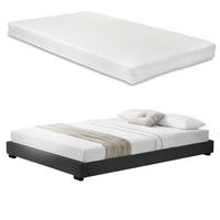 POLSTERBETT Solingen mit Matratze - Schwarz, Textil (180/200cm) - Corium