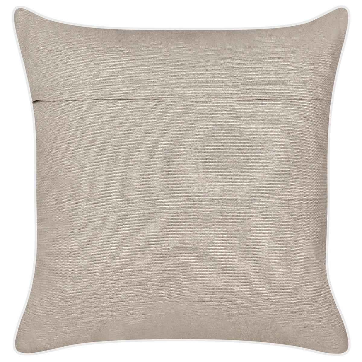 DEKOKISSEN Rosa 45/45 cm Ceramium - Pink/Weiß, Textil (45/45/10cm) - Beliani