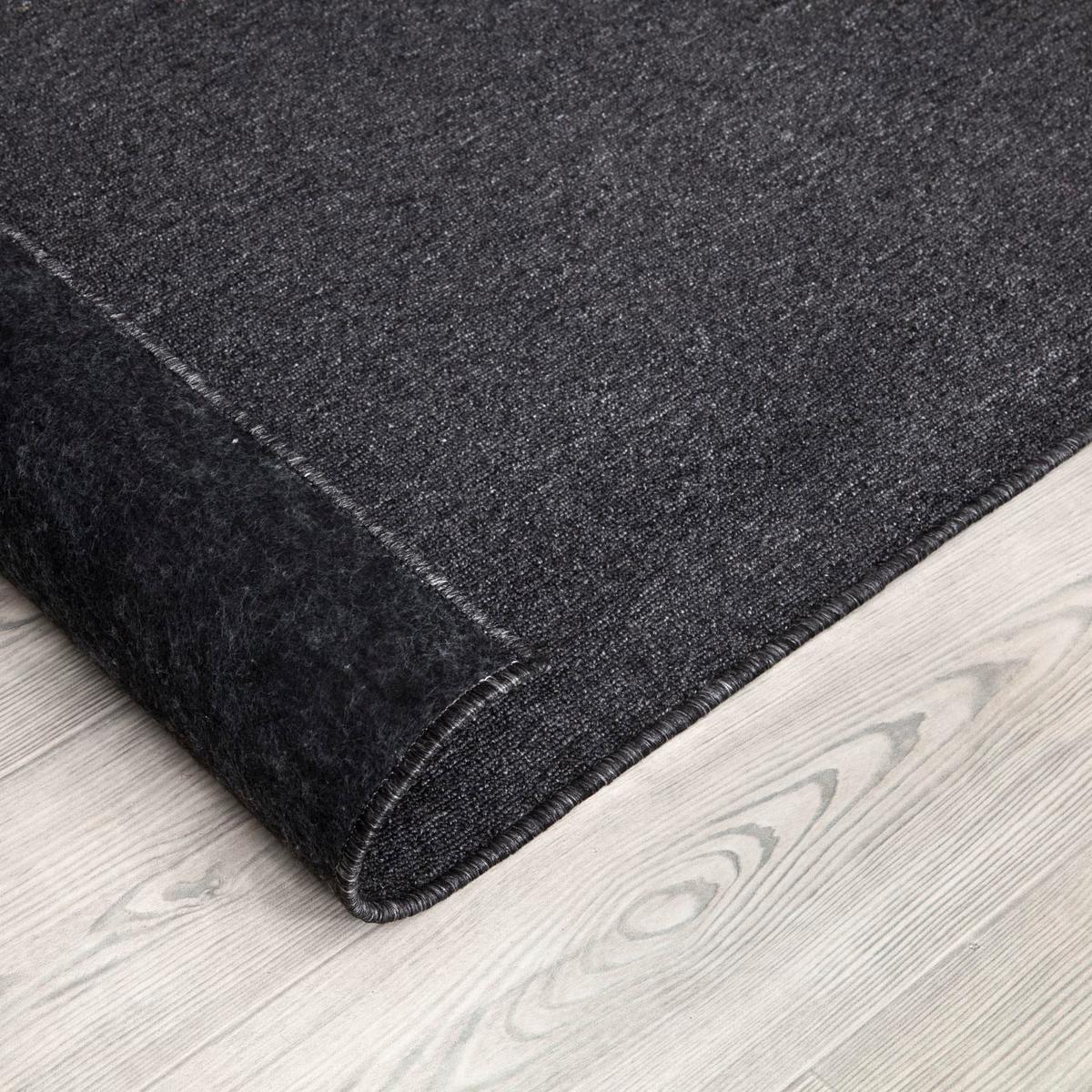 FLACHWEBTEPPICH Waschbar, einfarbig, Anthrazit, 120 x 160 cm - Anthrazit, Textil (160/120cm) - KADIMA DESIGN