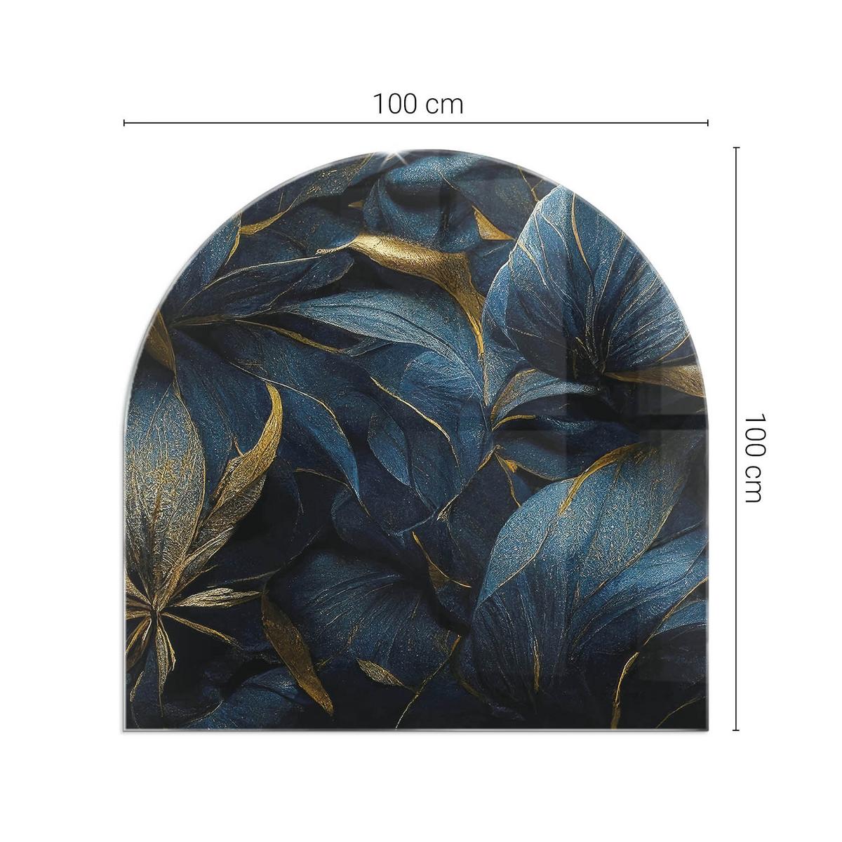GLASPLATTE für Kamin 100x100 cm - Dunkelblau, Glas (100/100/0.4cm) - TULUP