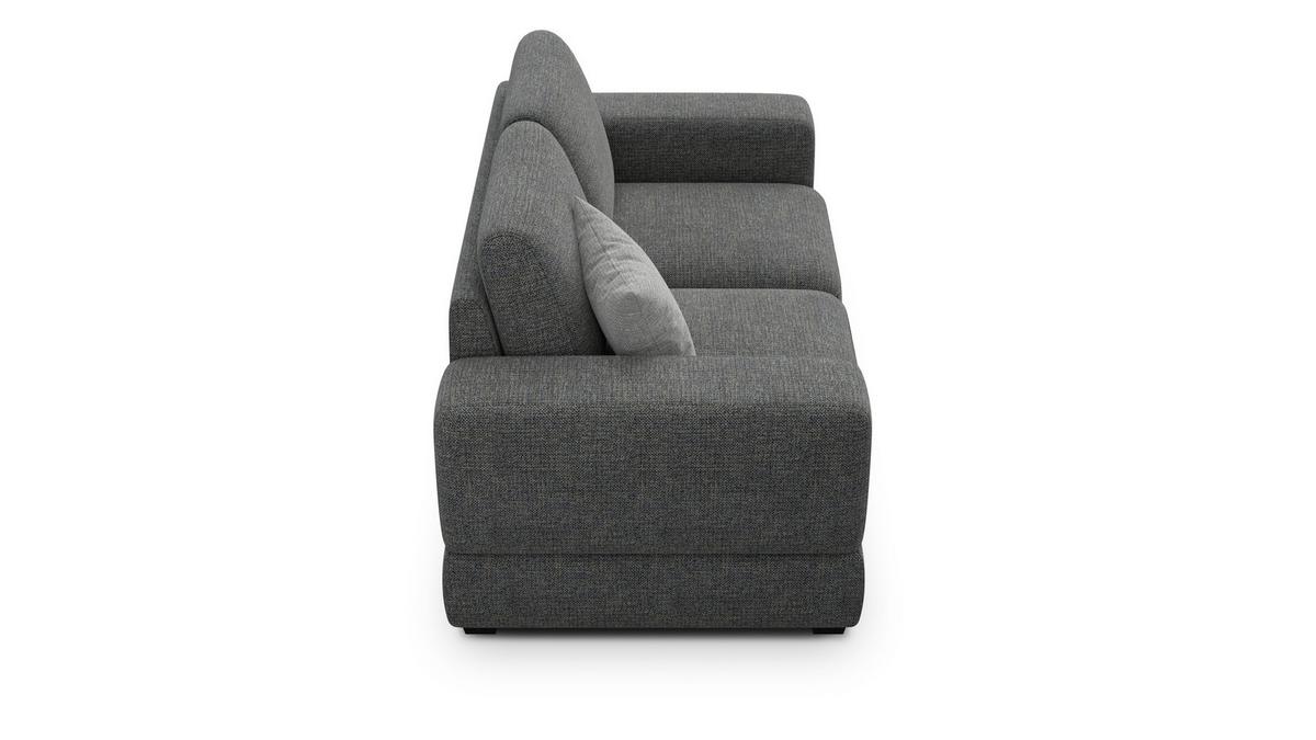 SOFA OTTO 2-Sitzer, anthracit - Schwarz/Grau, Holz/Textil (171/89/98cm) - Wozimo