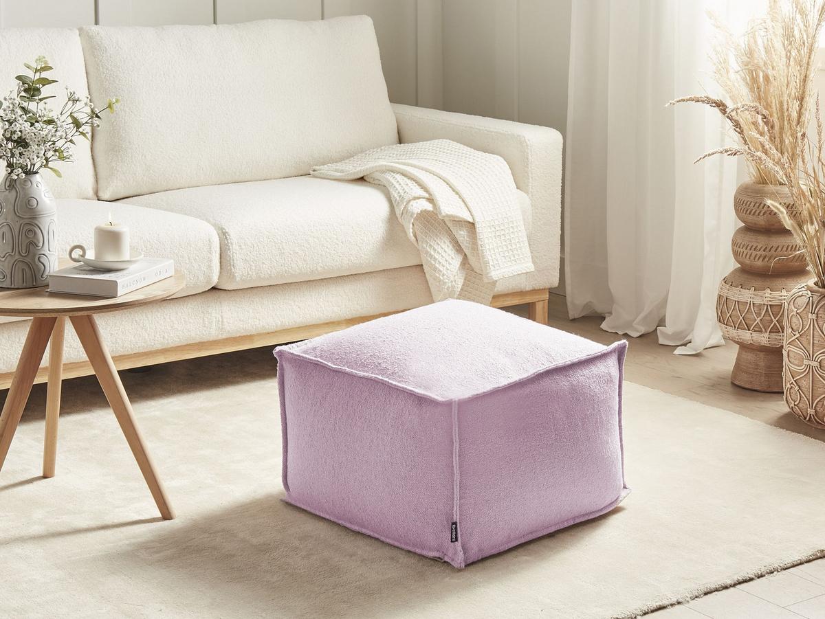 POUF Rosa Sherali - Pink, Naturmaterialien (50/30/50cm) - Beliani