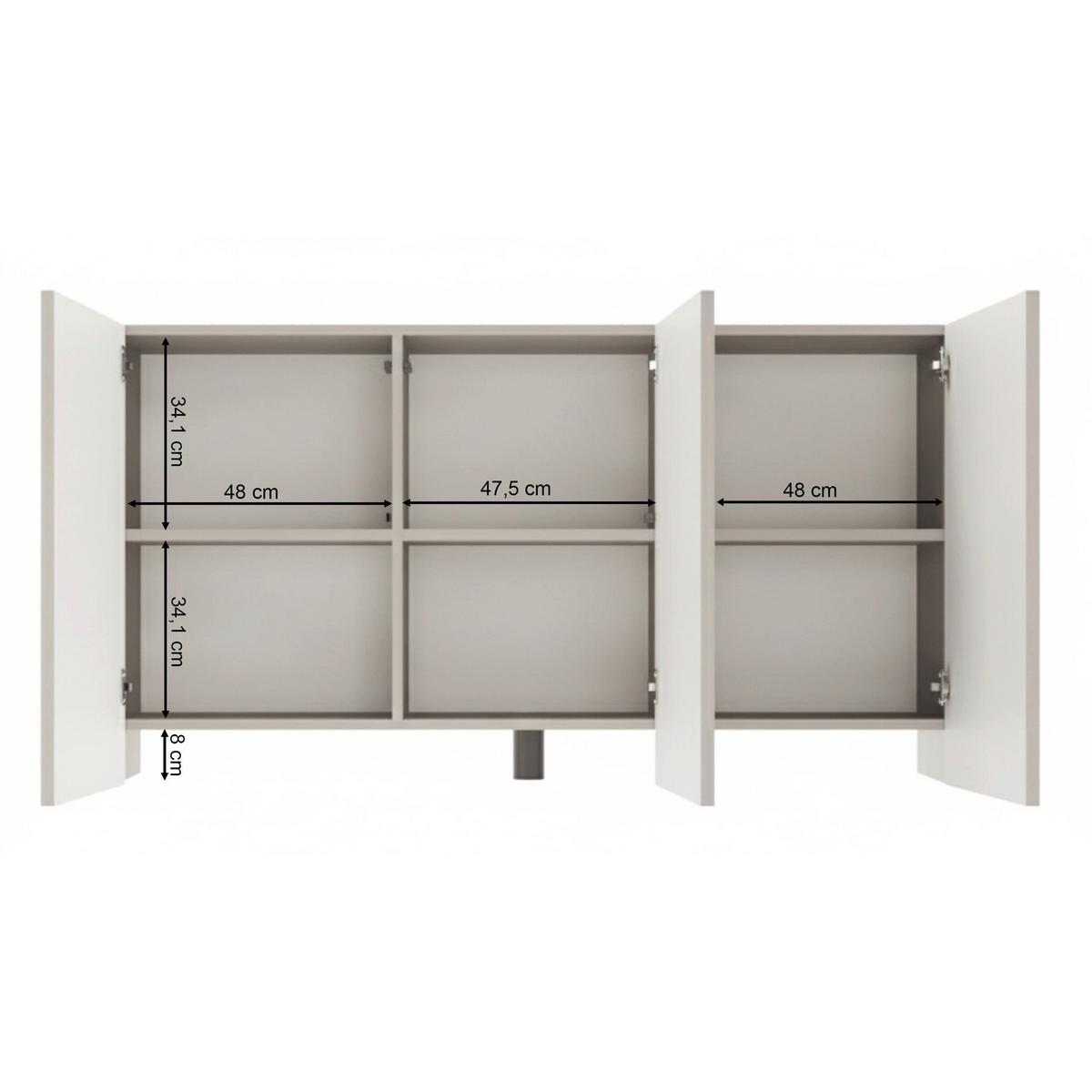 SIDEBOARD Arkadia Kaschmirgrau 150 cm - Taupe, Holzwerkstoff (150/81/35cm) - Selsey