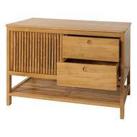 TEAK-WASCHBECKENUNTERSCHRANK Braun - Braun, Holz (106/81/55cm) - MCW