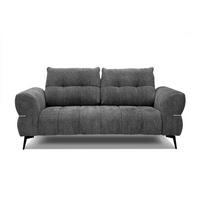 SOFA SALVINI 2,5-Sitzer, graphitfarben - Graphitfarben/Schwarz, Holzwerkstoff/Textil (176/88/99cm) - Wozimo