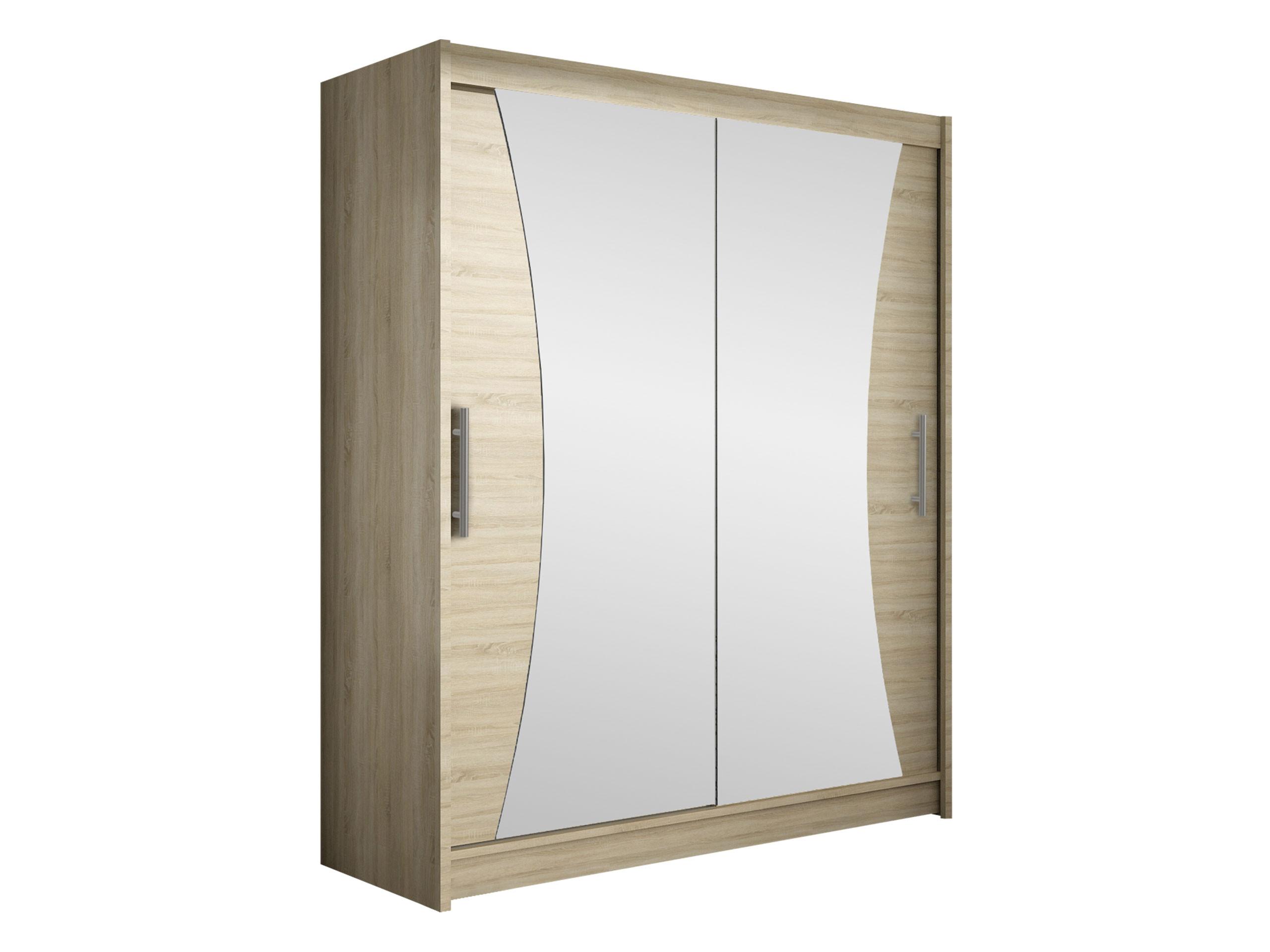 SCHWEBETÜRENSCHRANK Westa IX - Silberfarben/Sonoma Eiche, Holzwerkstoff/Metall (150/200/58cm) - MIRJAN24