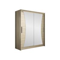 SCHWEBETÜRENSCHRANK Westa IX - Silberfarben/Sonoma Eiche, Holzwerkstoff/Metall (150/200/58cm) - MIRJAN24