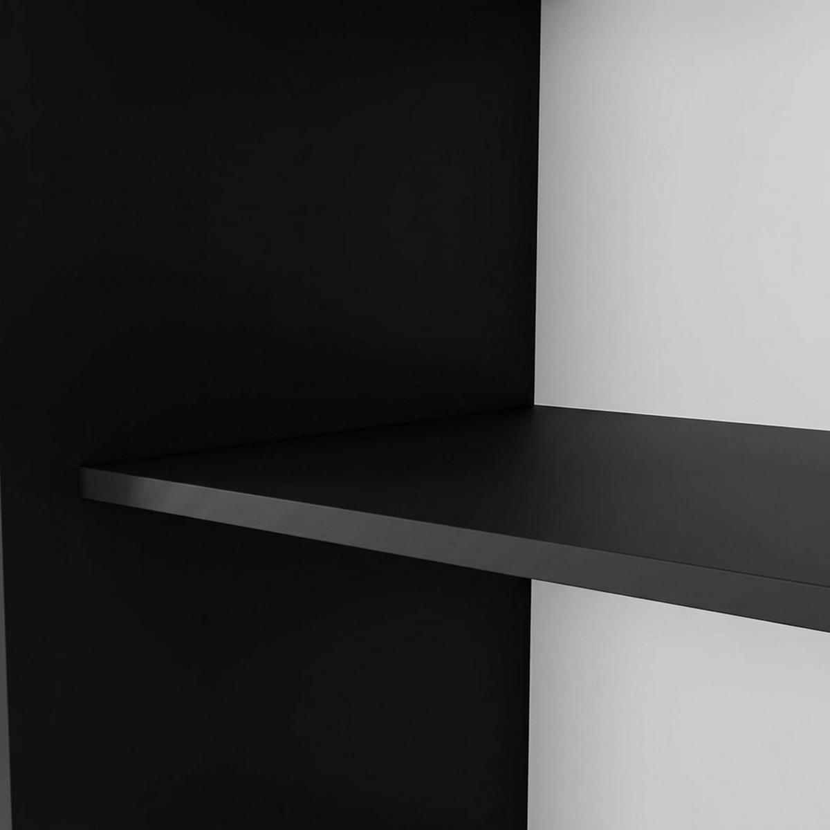 SCHWEBETÜRENSCHRANK Debra mit 3 Türen, 180/216/61 Schwarz mit Spiegel - Schwarz, Holzwerkstoff (180/216/61cm) - Beautysofa