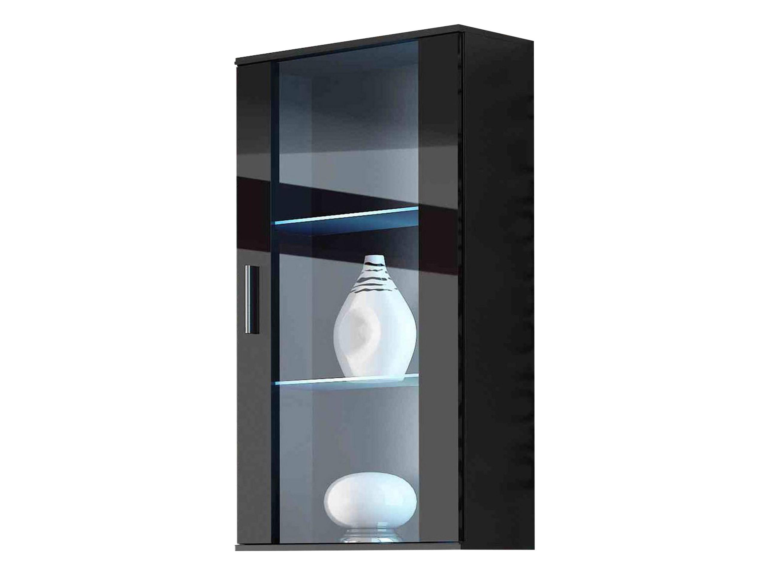 HÄNGEVITRINE Soho S02 - Silberfarben/Schwarz, Holzwerkstoff/Kunststoff (60/116/29cm) - MIRJAN24
