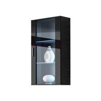 HÄNGEVITRINE Soho S02 - Silberfarben/Schwarz, Holzwerkstoff/Kunststoff (60/116/29cm) - MIRJAN24