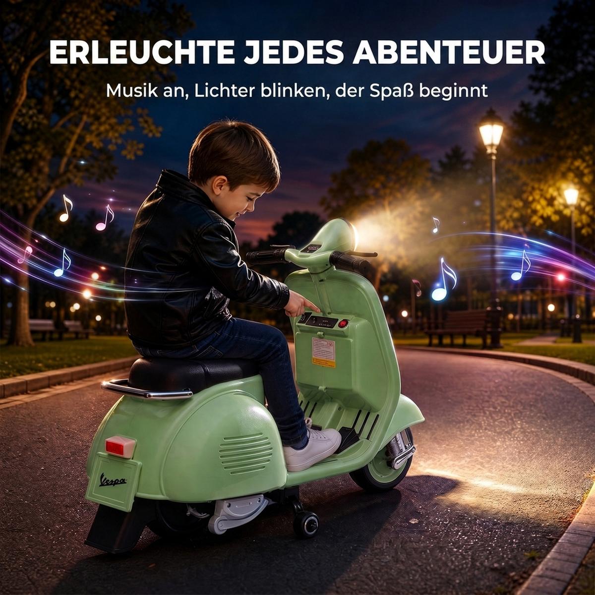 KINDERMOTORRAD Kunststoff Stahl Grün - Grün, Kunststoff (81/37/63cm) - AIYAPLAY