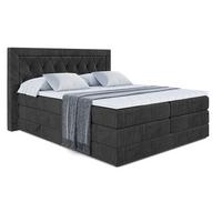 BOXSPRINGBETT NOEL KING - 140 x 200 - H3/H4 - Schwarz - Schwarz, Holzwerkstoff (140/200cm) - ALTDECOR