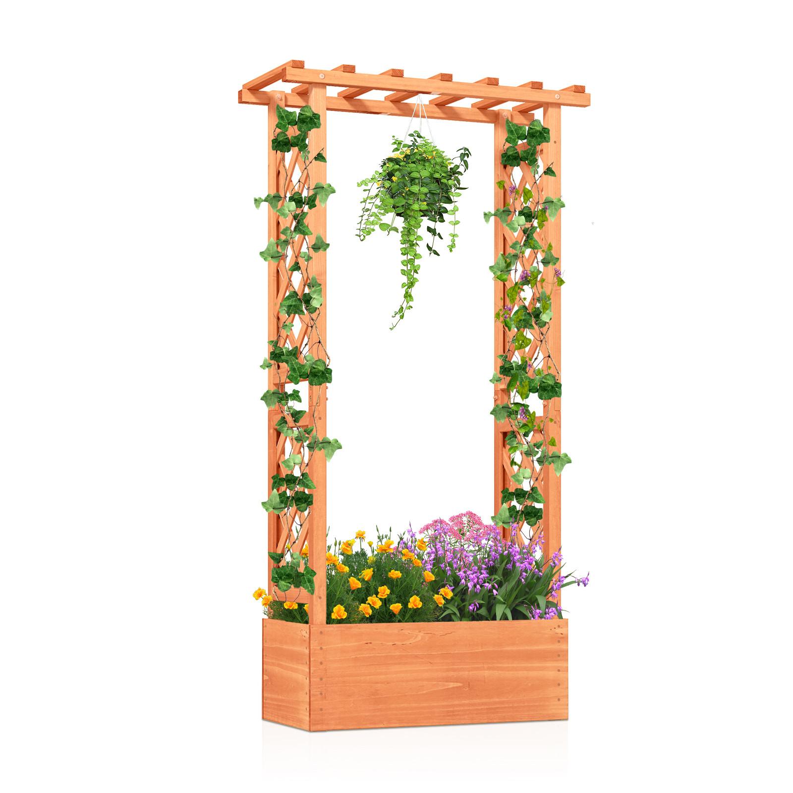 HOCHBEET Orange - Orange, Holz (66/152/32cm) - COSTWAY