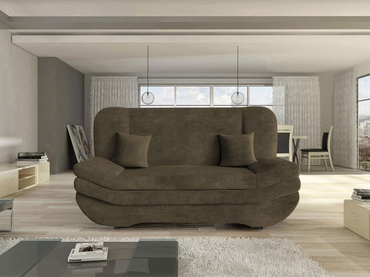 SCHLAFSOFA Weronika - Haselnussfarben/Schwarz, Holz/Kunststoff (200/95/90cm) - MIRJAN24