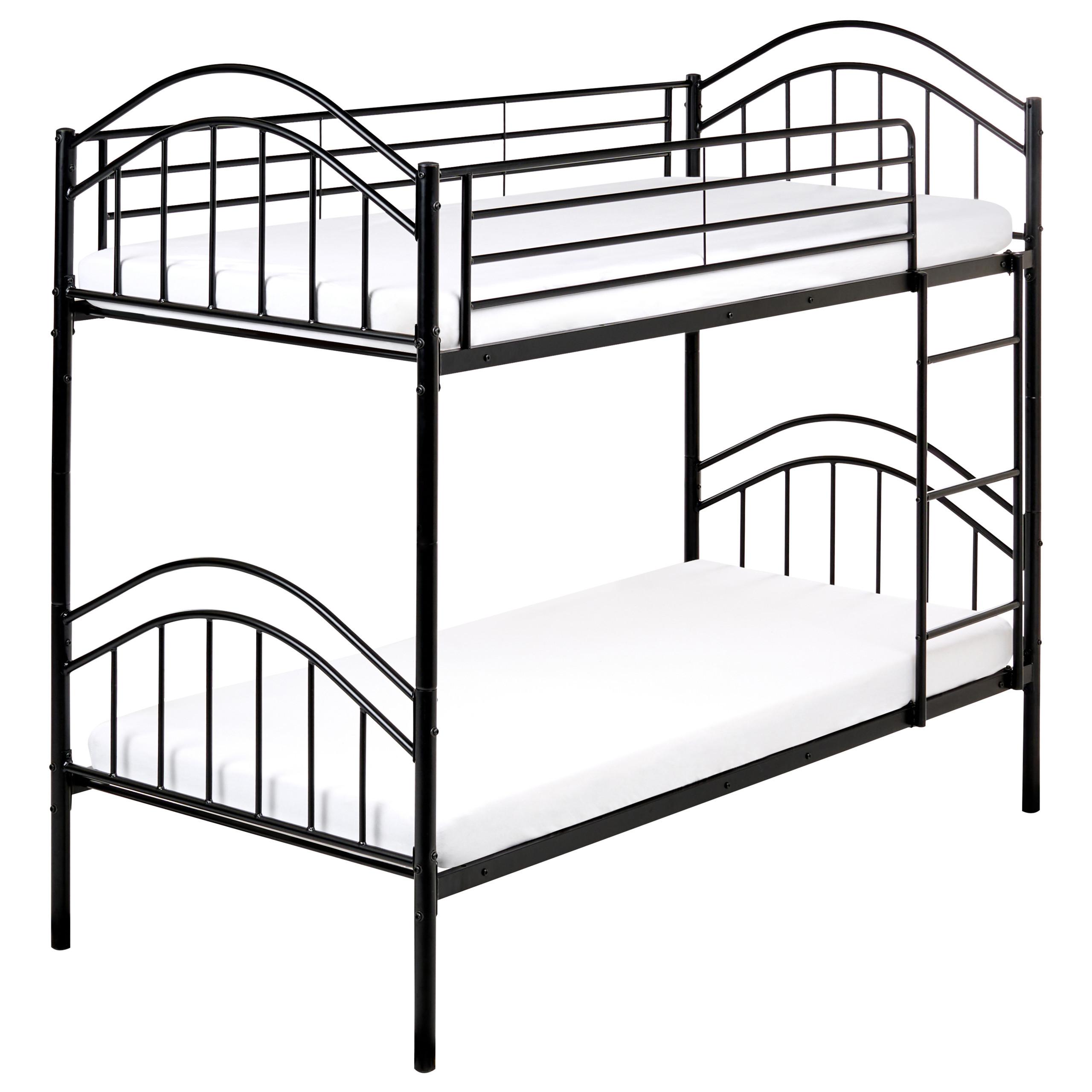 HOCHBETT Metall 90/200 cm Schwarz Chartres - Schwarz, Metall (96/171/209cm) - Beliani