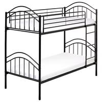 HOCHBETT Metall 90/200 cm Schwarz Chartres - Schwarz, Metall (96/171/209cm) - Beliani