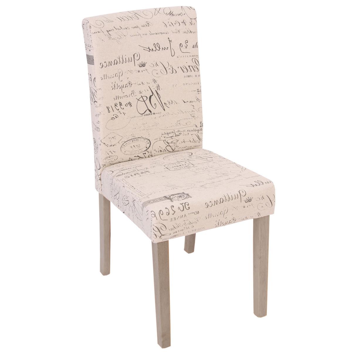 ESSZIMMERSTUHL SCHRIFT Beige, Schwarz 2er-Set - Beige/Creme, Textil (43/90/56cm) - MCW