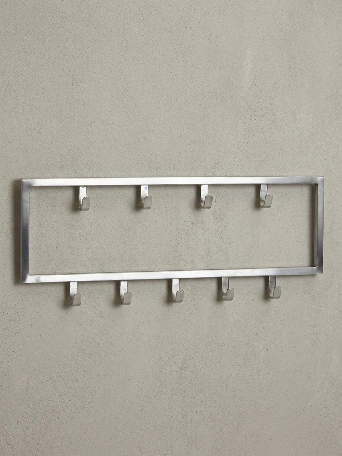 WANDGARDEROBE Metall Silber Modern poliert - Silberfarben, Metall (50/20/4cm) - KADIMA DESIGN
