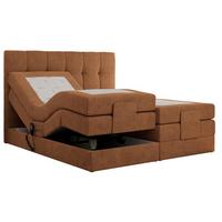 BOXBETT VITTORIA 200/200 - Orange Struktur - H3 - Orange, Holz/Textil (200/200cm) - MKS