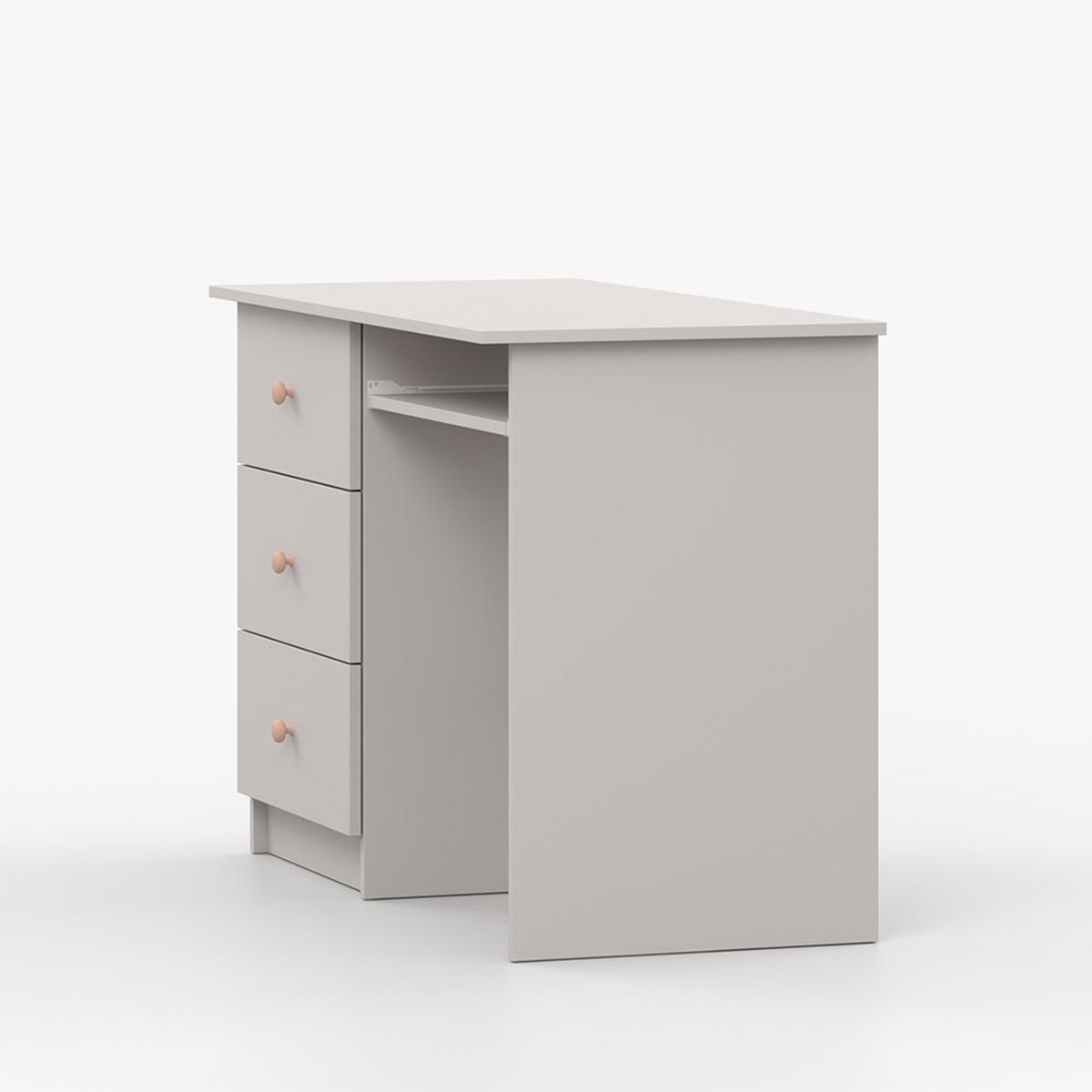 SCHREIBTISCH OLAF I 115/77/53cm Kaschmir, Griff Rosa - Kaschmir/Rosa, Holzwerkstoff/Metall (115/77/53cm) - imoebel24