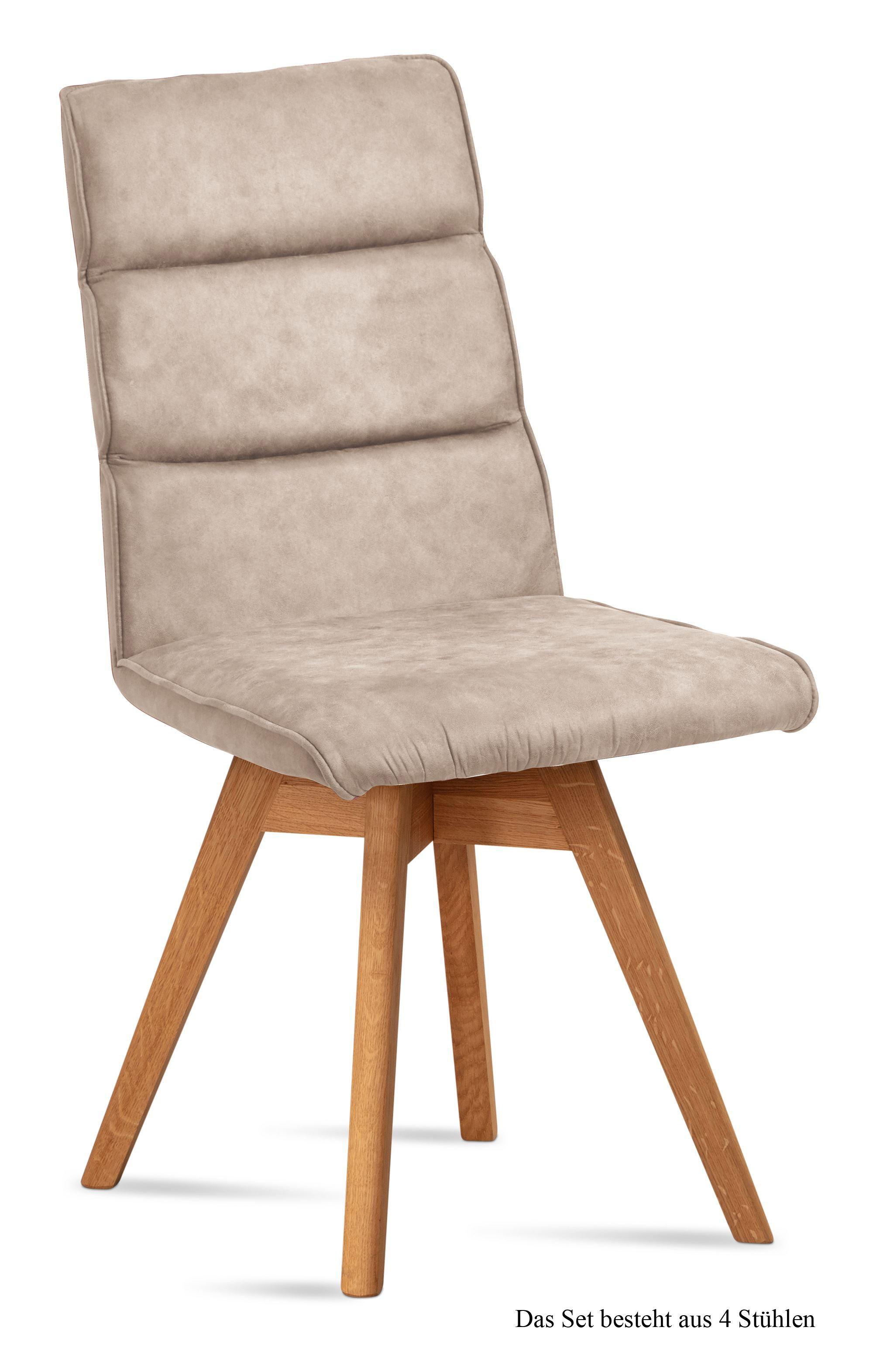 ESSZIMMERSTUHL drehbar (4er-Set) Doris 47x92x60 Eiche geölt/Natur - Eichefarben/Naturfarben, Kunststoff (60/92/47cm) - 58aufmkessel