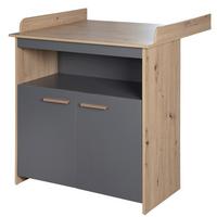 WICKELKOMMODE Anna - Anthrazit/Sonoma Eiche, Holz/Holzwerkstoff (88/98/75cm) - Roba