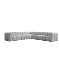 ECKSOFA Solvie Xl In Moly - Hellgrau, Holzwerkstoff/Textil (330/330cm) - Fun Möbel