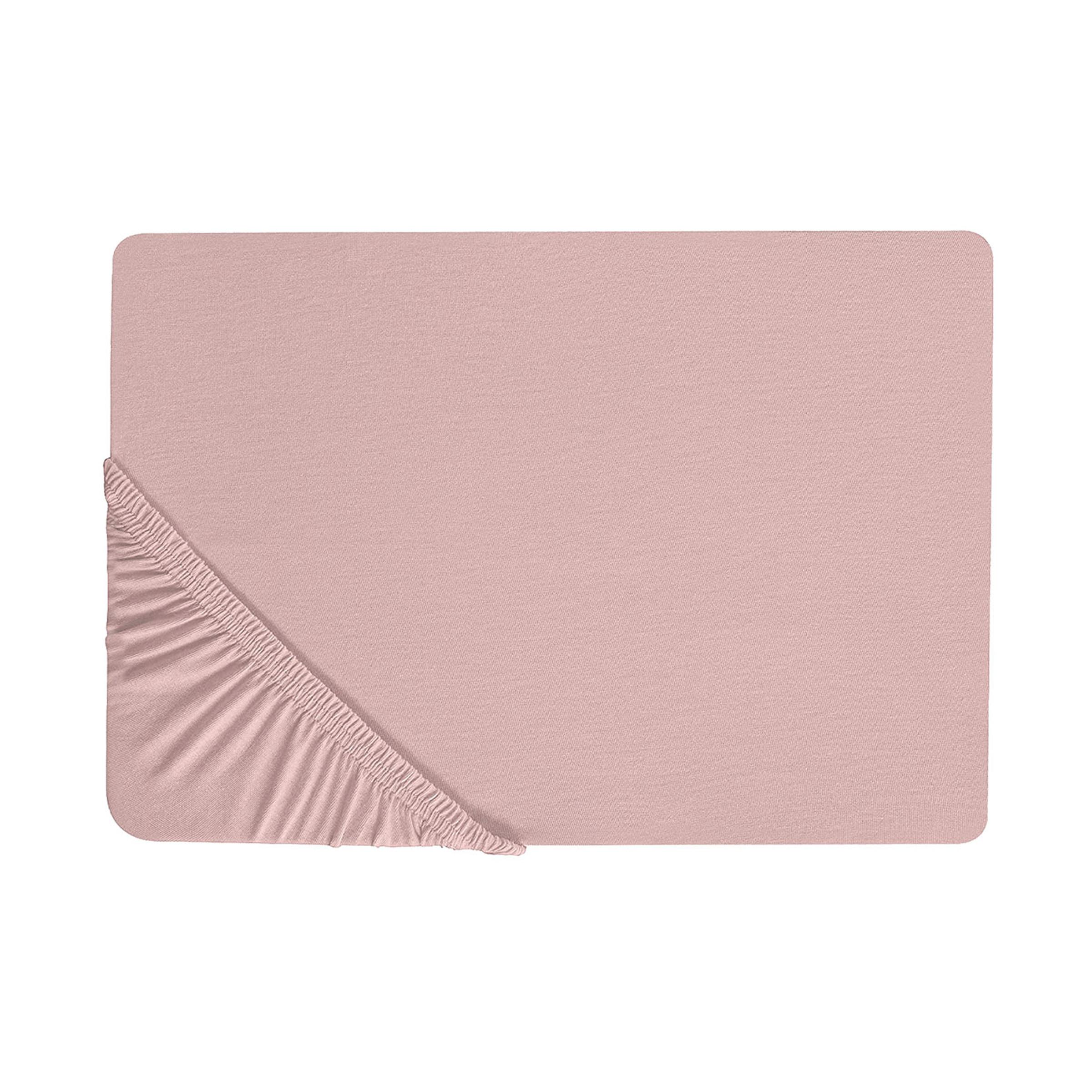 SPANNBETTLAKEN Rosa 90 x 200 cm Hofuf - Pink, Textil (90/200cm) - Beliani