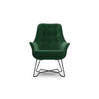 SESSEL SEDUTA, Modern Polstersessel Loungesessel, Velours-Stoff Grün - Grün, Holz/Metall (72.5/101.5/83cm) - MASSENO