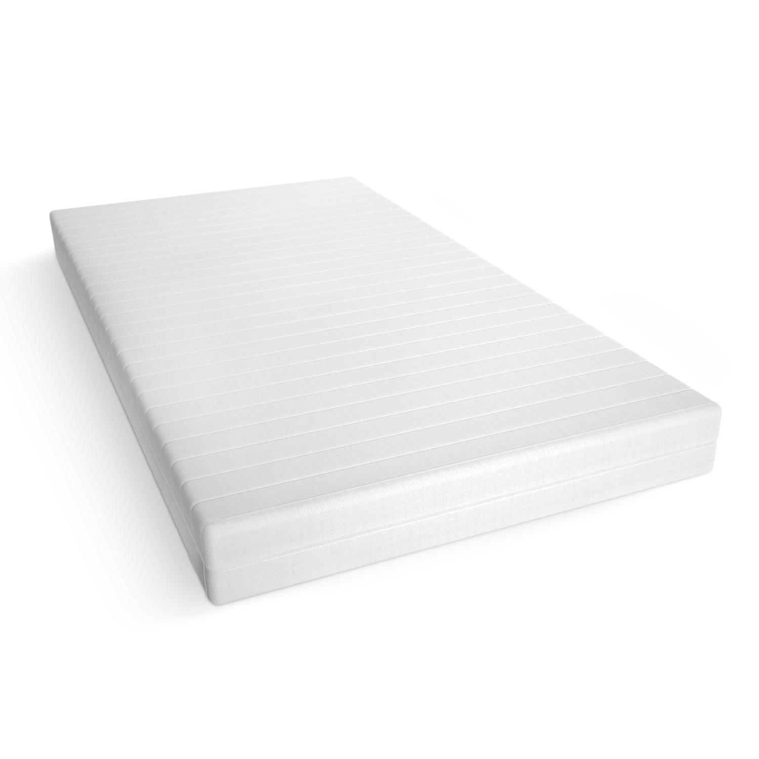 KALTSCHAUMMATRATZE H2 H3 100x200 cm – 7 Zonen Matratze ca. 15 cm – Rollmatratze mit waschbarem Bezug - Weiß, Textil (100/200cm) - Mister Sandman