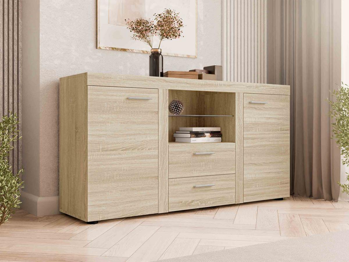 KOMMODE Rumba - Sonoma Eiche, Holzwerkstoff (156/82/40cm) - MIRJAN24