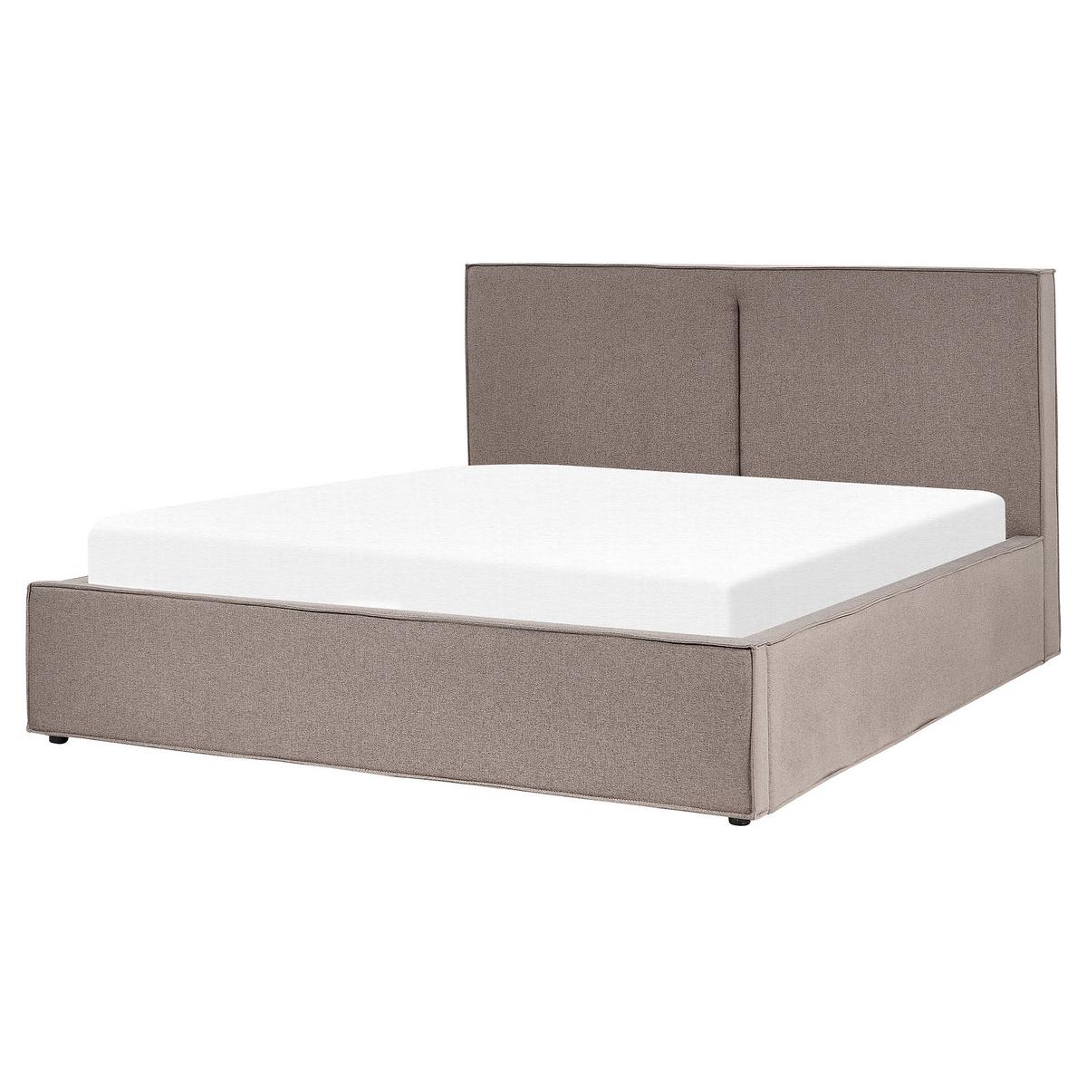 POLSTERBETT 160/200 cm Taupe Moissac - Taupe, Textil (160/200cm) - Beliani