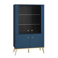 GESCHIRRSCHRANK Thalia Blau - Blau, Holzwerkstoff (92/152/40cm) - Petits-meubles