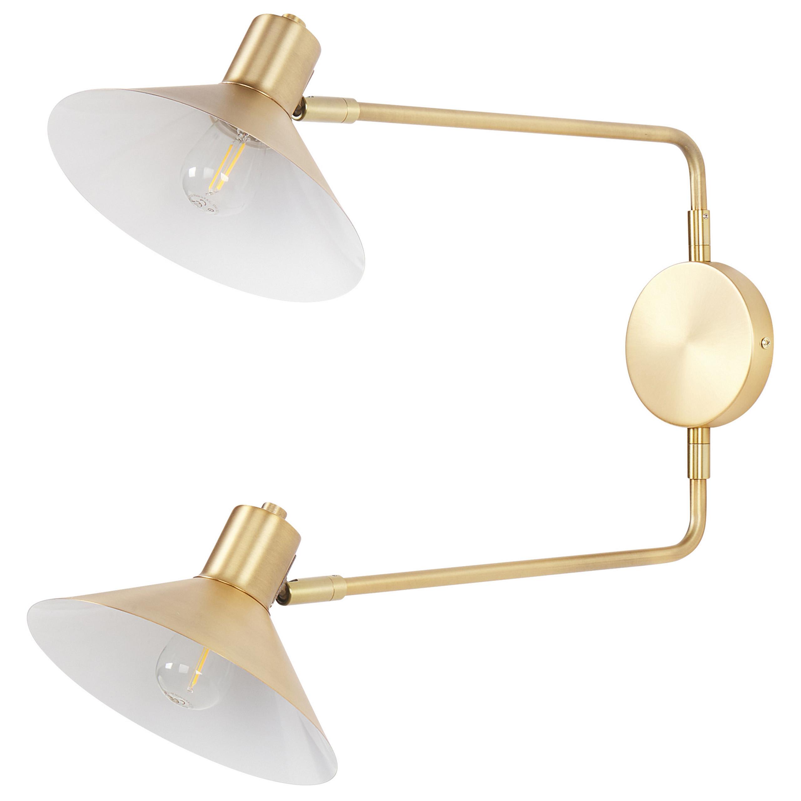 WANDLEUCHTE Gold Kadassa - Goldfarben, Metall (84/38/20cm) - Beliani