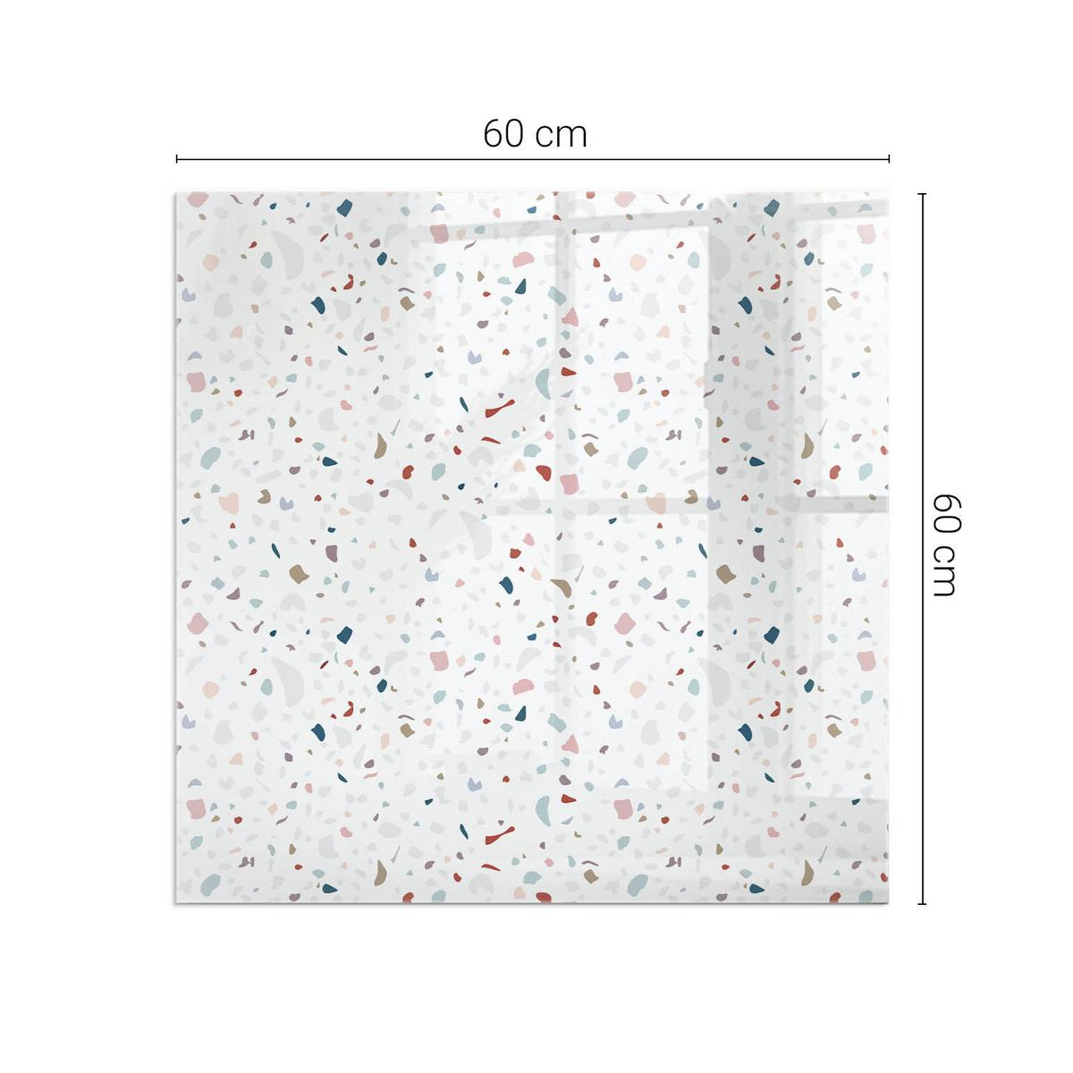 GLASPLATTE für Kamin 60x60 cm - Weiß, Glas (60/60/0.4cm) - TULUP