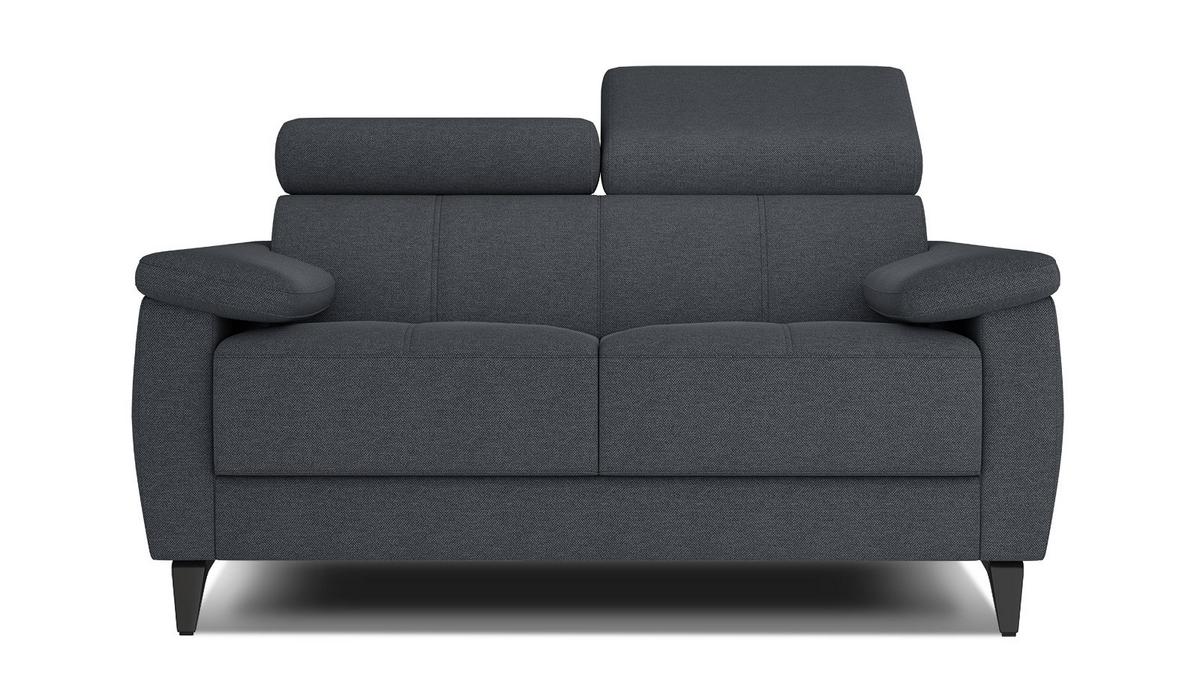 SOFA TAUNUS 2-Sitzer, hellgrau - Hellgrau/Schwarz, Holzwerkstoff/Textil (141/80/102cm) - Wozimo