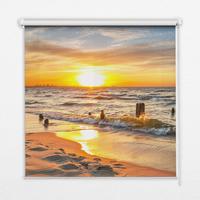 INNENROLLO - Fensterrollo - Rollo - 80x180 cm - Sonnenuntergang - Hellblau, Kunststoff (80/180/0.5cm) - TULUP