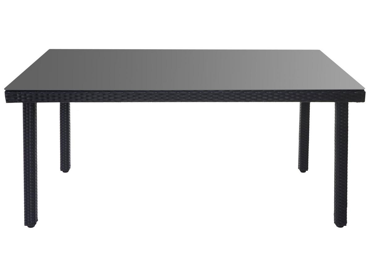 POLY-RATTAN-GARNITUR Anthrazit, Cremeweiß - Anthrazit/Weiß, Kunststoff - MCW