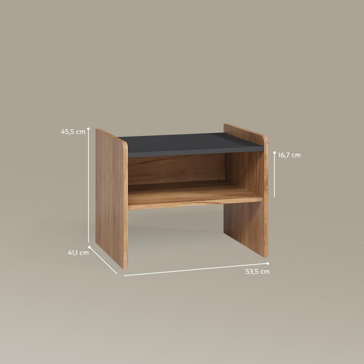 ESSZIMMERBANK Tiberio Sandeiche 53.5 x 41.1 cm - Sonoma Eiche, Holzwerkstoff (53.5/45.5/41.1cm) - Livinity®