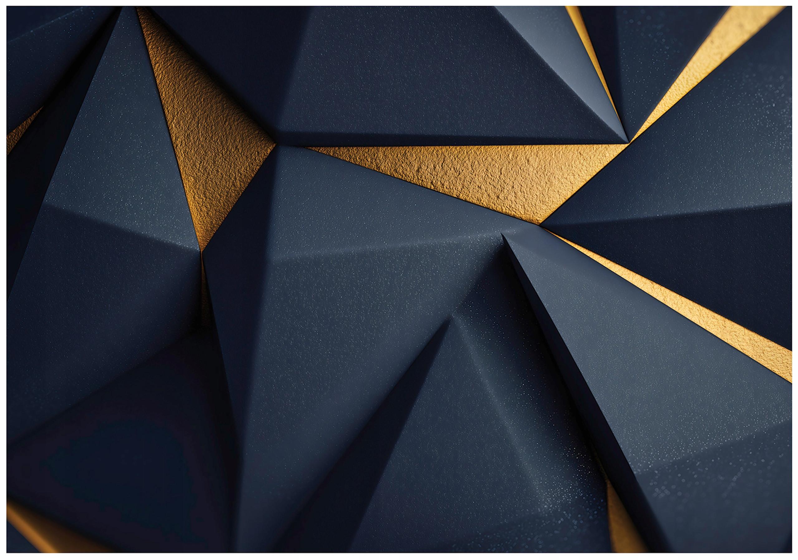 FOTOTAPETE Abstrakt Geometrisch Blau 250x175 cm - Multicolor, Papier (250/175cm) - Wallarena