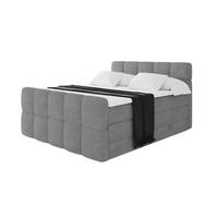 BOXBETT mit Matratze H3/H4 - FAMA-Z KING - 120x200 cm Grau Monolith - Graphitfarben, Holzwerkstoff (120/200cm) - ALTDECOR
